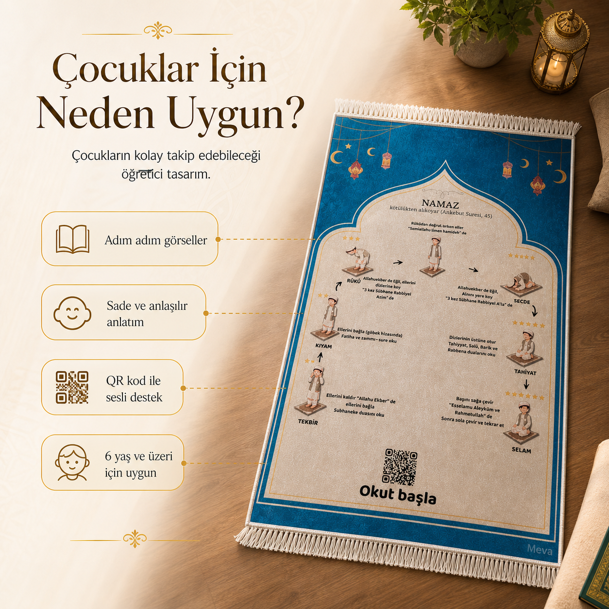 Sesli Namaz Öğretici Seccade